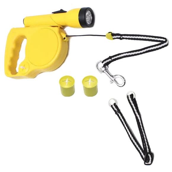 EZ Pet Total Retractable Dog Leash System Flashlight & Waste Bags EX26 NEW - Picture 2 of 3
